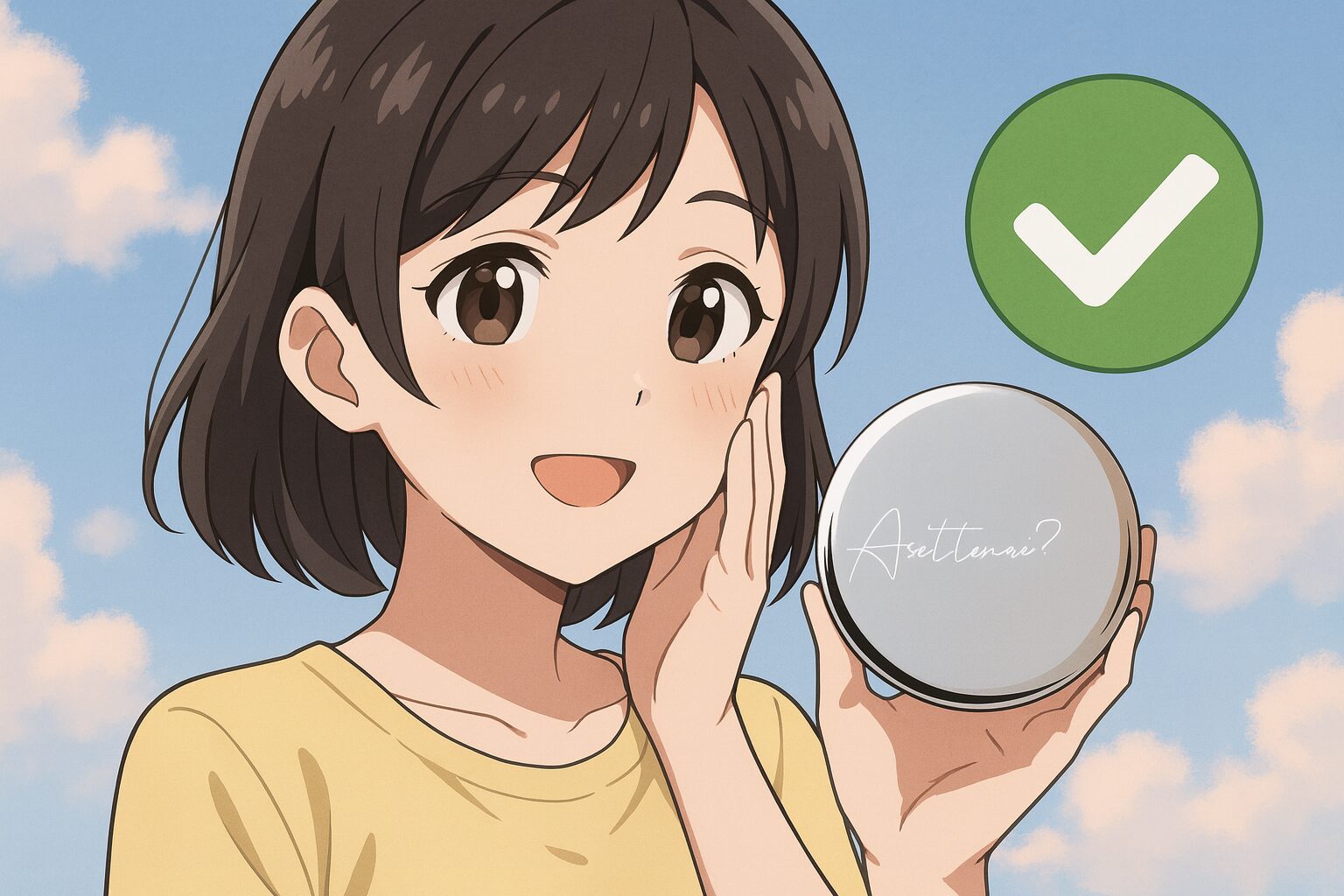 アセッテナイの成分は信頼できるとニッコリ微笑んでいる女性。